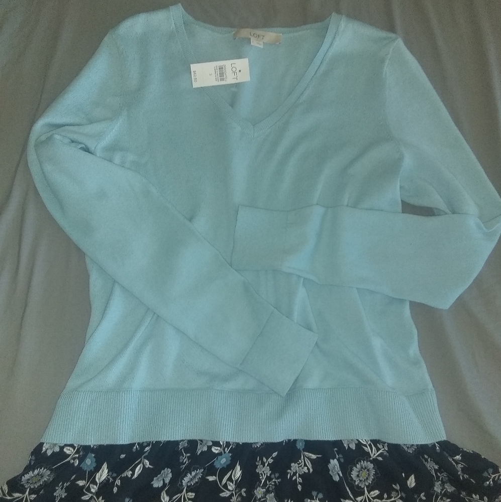 NWT Loft Skirted Sweater, Sz S